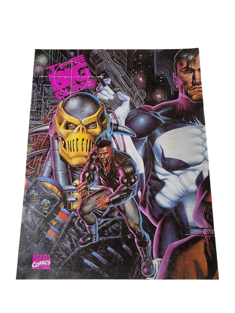 1992 11" The Big Guns Marvel Punisher Promo Poster 2 Sided